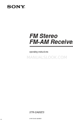 Sony STR-DA80ES - Fm Stereo / Fm-am Receiver Інструкція з експлуатації Посібник з експлуатації