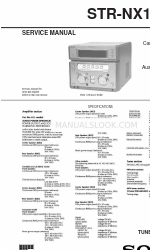 Sony STR-NX3 서비스 매뉴얼