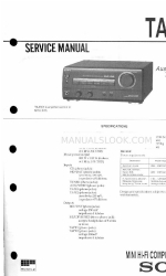 Sony TA-EX5 서비스 매뉴얼