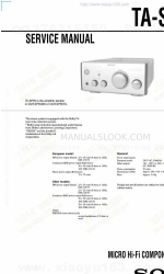 Sony TA-SP55 Руководство по эксплуатации