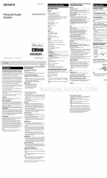 Sony ZS-S3iPN Operating Instructions