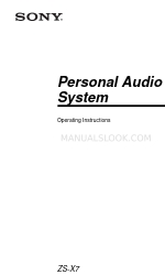 Sony ZS-X7 Primary Panduan Petunjuk Pengoperasian