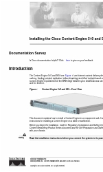 Cisco Content Engine 565 설치 매뉴얼