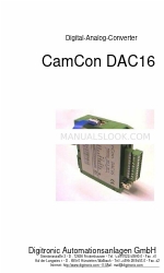 Digitronic CamCon DAC16 Руководство