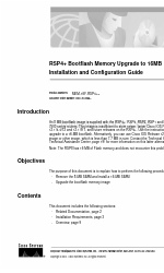 Cisco RSP4+ Bootflash Memory Upgrade to 16MB MEM-16F-RSP4+= Installations- und Konfigurationshandbuch