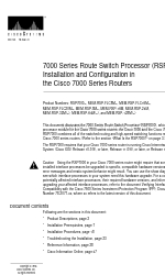 Cisco RSP7000 Посібник з встановлення та налаштування