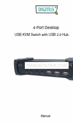 Digitus 4-Port Desktop USB KVM Switch with USB 2.0 Hub Manual