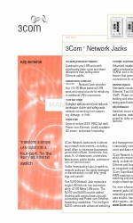 3Com NJ90 Network Jack Информационный лист