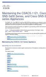 Cisco SNS-3400 Series Onderhoudshandleiding