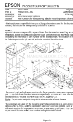 Epson ES-1000C - Business Scanning System Boletín de asistencia sobre productos