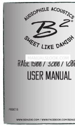 B2 Audio rage 3200 User Manual