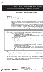 Acuity Brands Lithonia Lighting KSF Installation Instructions