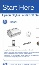 Epson NX400 - Stylus Color Inkjet 여기에서 시작하기 매뉴얼