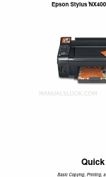 Epson NX400 - Stylus Color Inkjet 빠른 매뉴얼