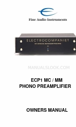 Fine Audio Instruments ECP1 MC Owner's Manual