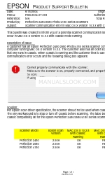 Epson Perfection 2580 Photo Product Support Bulletin