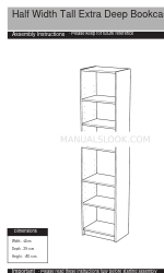 Argos Half Width Tall Extra Deep Bookcase Montageanleitung Handbuch