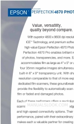 Epson Perfection 4870 Photo Brochure & Specs