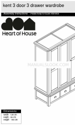 Argos Heart of House kent 3 door 3 drawer wardrobe 552/9713 Montageanleitung Handbuch