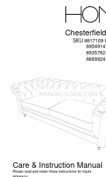 Argos HOME Chesterfield Sofa Pflege & Gebrauchsanweisung