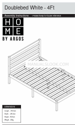 Argos HOME Doublebed White 4Ft Montageanleitung Handbuch