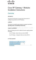 Cisco RF Gateway 1 Modules Installationsanleitung Handbuch