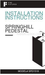 fine fixtures SPRINGHILL PEDESTAL SP1518BL Installationsanleitung Handbuch