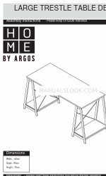 Argos HOME LARGE TRESTLE TABLE DESK Montageanleitung Handbuch