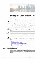 Cisco VG400 series Instalacja