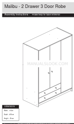 Argos Malibu 2 Drawer 3 Door Robe 249/4298 Manuel d'instructions de montage