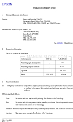 Epson Stylus CX4600 Product Information Sheet