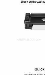 Epson Stylus CX8400 Series Hızlı Kılavuz