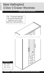 Argos New Hallingford 3 Door 3 Drawer Wardrobe 조립 지침 매뉴얼