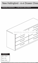 Argos New Hallingford 4+4 Drawer Chest Montaj Talimatları Kılavuzu