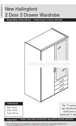 Argos New Hallingford2 Door 3 Drawer Wardrobe Інструкція з монтажу Посібник з монтажу