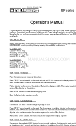 DigiWeigh DW-15BP Manuale dell'operatore