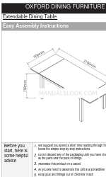 Argos OXFORD DINING FURNITURE Instruções de montagem fáceis