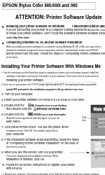 Epson 980N - Stylus Color Inkjet Printer Specification Sheet