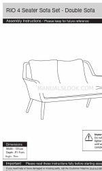 Argos RIO 4 Seater Sofa Set 608/9805 Инструкции по сборке