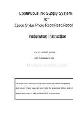 Epson Continuous Ink Supply System Manuel d'instructions d'installation