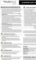 Acuity Brands Lighting Lithonia Lighting LDN8 SWW Installation Instructions Manual