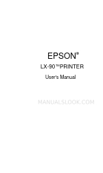 Epson LX-90 - Impact Printer Gebruikershandleiding