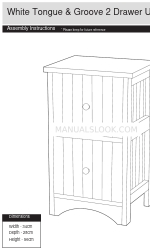 Argos White Tongue & Groove 2 Drawer Unit Manual de instruções de montagem