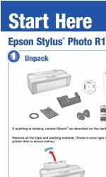 Epson R1900 - Stylus Photo Color Inkjet Printer Podręcznik Start Here