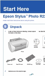 Epson R220 - Stylus Photo Color Inkjet Printer Iniziare qui Manuale