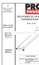 Argos JX-503 Посібник з монтажу та експлуатації