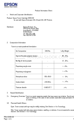 Epson S050192 Fiche d'information sur le produit