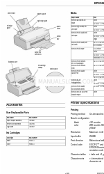 Epson Stylus Color 900 Manual de informações do produto