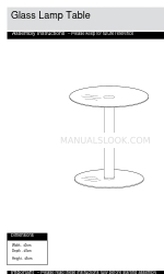 Argos Home Matrix Round Glass Lamp Table Інструкція з монтажу Посібник з монтажу