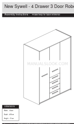 Argos Home New Sywell 4 Drawer 3 Door Robe 281/6096 Manuale di istruzioni per il montaggio